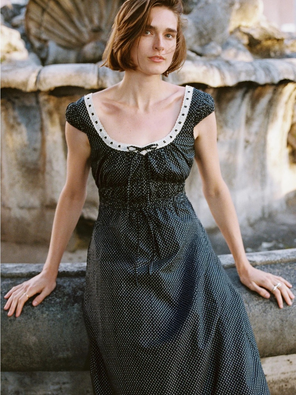 Christy Dawn The Kelly Dress Noir Dot.
